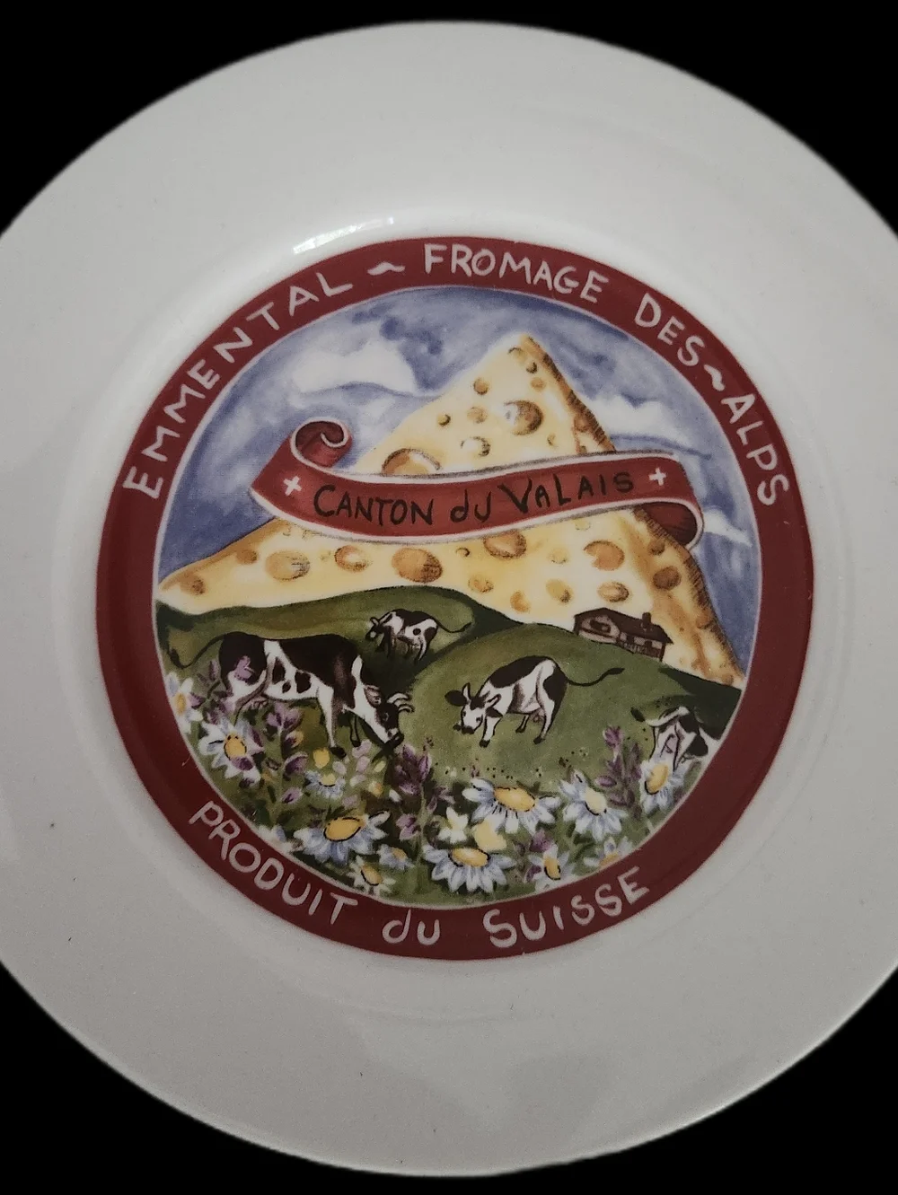 Restoration Hardware Set of four vintage ceramic cheese appetizer plates
